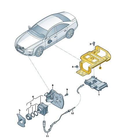 4G0907390 Uchwyt sterownika Night Vision Audi A6 A7