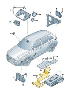 4M0907682 Uchwyt sterownika Night Vision Audi Q7 Q8 VW Touareg