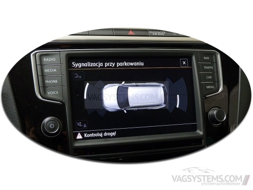 Kompletny zestaw PDC - Park Pilot - tył + przód VW Golf Sportsvan