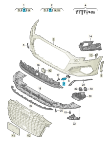 Zaślepka spryskiwacza lampy lewa Audi A3 8Y0955275GRU