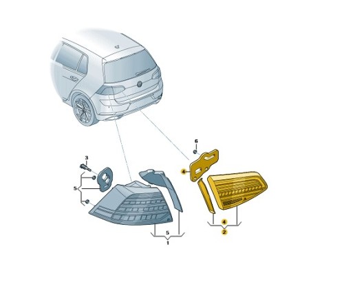 Tylne światło LED VW Golf 7 5G0945307P