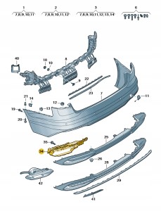 Uchwyt 8W0807348D Oryginalny OE