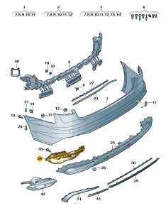 Uchwyt 8W0807348F Oryginalny OE