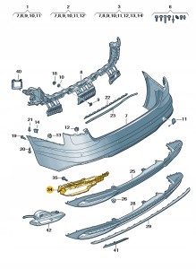 Uchwyt 8W0807348E Oryginalny OE