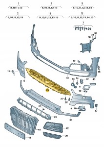 Element zamykajacy 8W0807611B Oryginalny OE