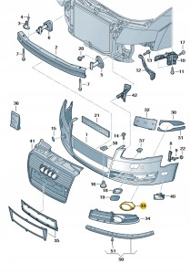 Ramka REFLEKTORA gruntowany 8E0807820GRU Oryginalny OE