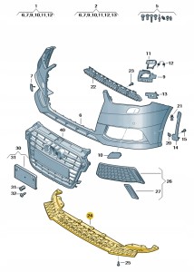 Element zamykajacy 8XA807611B Oryginalny OE