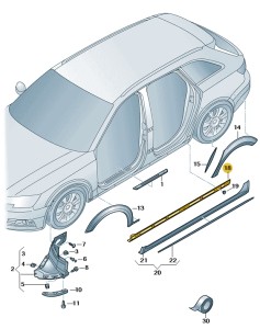 Listwa mocująca 8W9854536E Oryginalny OE