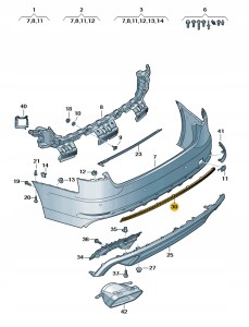 Przesłona czerń satynowa 8W58078339B9 Oryginalny OE
