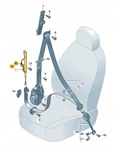 Napinacze pasów bezpieczeństwa 80A857619A Oryginalny OE