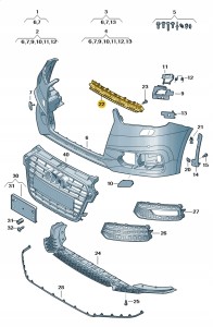 Siatka 8XA807683 Oryginalny OE