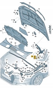Wyzwalacz ochrony pieszych 8W6823823C Oryginalny OE