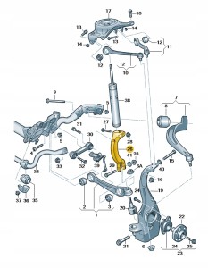 Widelec amortyzatora 8K0413037L Oryginalny OE