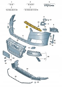 Siatka 8XA807683A Oryginalny OE