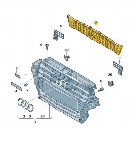 Płyta zamykająca 8R0853692B Oryginalny OE