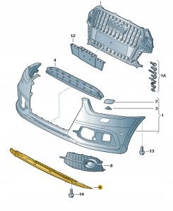 Element zamykajacy 8U0807233A Oryginalny OE
