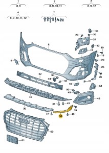 Przedni spoiler gruntowany 80A807062FGRU Oryginalny OE
