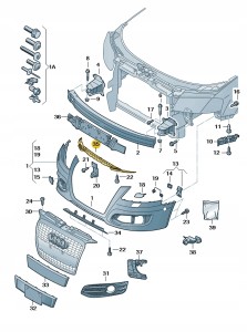 Element zamykajacy 8P0807233 Oryginalny OE