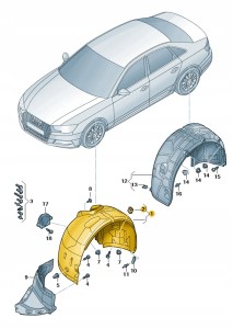Nadkole 8W6821171C Oryginalny OE