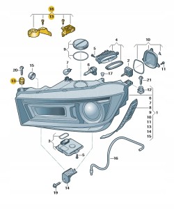 Zestaw naprawczy obudowy reflektora 80A998121 Oryginalny OE
