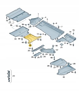 Osłona podłogi 80A825209J Oryginalny OE