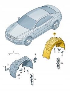Nadkole 8K0810172C Oryginalny OE
