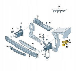 Element prowadzący 8T0807283F Oryginalny OE