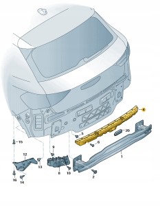 Listwa mocująca 82A807863 Oryginalny OE