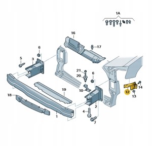 Element prowadzący 8T0807284F Oryginalny OE