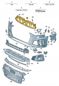 Element zamykajacy 8W6807233D Oryginalny OE