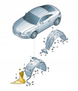 Nadkole 8J0821192C Oryginalny OE