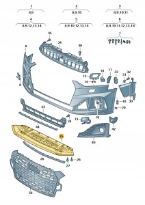 Element zamykajacy 8W6807611C Oryginalny OE