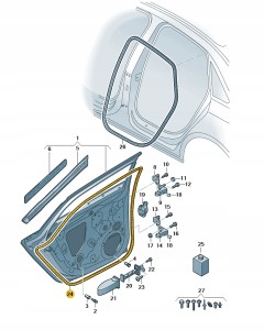 Kratka wlotu powietrza czerń satynowa 83A807682F9B9 Oryginalny OE
