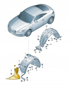 Nadkole 8J0821191H Oryginalny OE