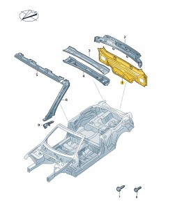 Tylny pas nadwozia 8W6813307A Oryginalny OE