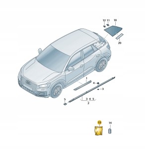 1 zestaw taśm uszczelniających z pianki 81A898946 Oryginalny OE