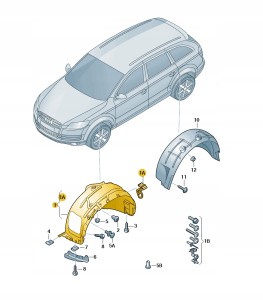 Nadkole 8R0821171H Oryginalny OE