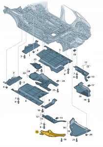 Osłona podłogi 8R0825216A Oryginalny OE