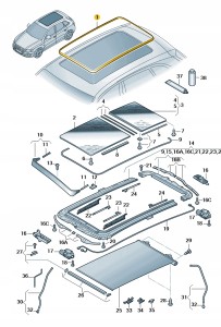 Uszczelka (samoprzylepna) 8R0877459A Oryginalny OE