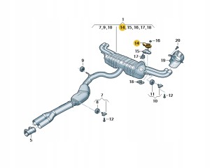 Silnik nastawczy klapy spalin 8S0133246D Oryginalny OE