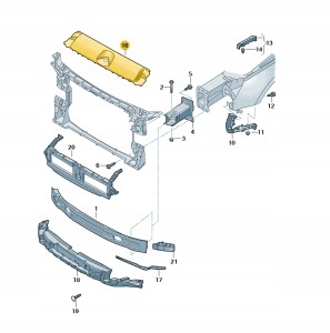 Poszycie zderzaka 8W6807081B Oryginalny OE