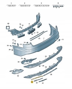 Listwa ozdobna czerń błyszcząca 8W6853555T94 Oryginalny OE