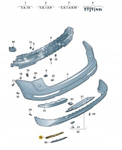 Element zamykajacy 80A807319 Oryginalny OE