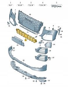 Siatka antracyt 81A807647C4W3 Oryginalny OE
