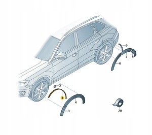 Nakładka nadkoła soul (czerń) 8R08537174U8 Oryginalny OE