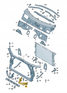 Uchwyt reflektora 8R0805607B Oryginalny OE