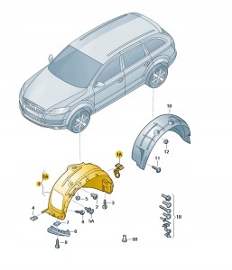 Nadkole 8R0821171M Oryginalny OE
