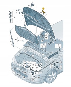 RYGIEL 8V0823185C Oryginalny OE