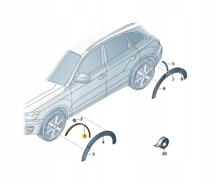 Nakładka nadkola SOUL (czerń) 8R08537184U8 Oryginalny OE