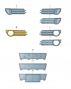 Kratka wlotu powietrza 8P4807682B Oryginalny OE